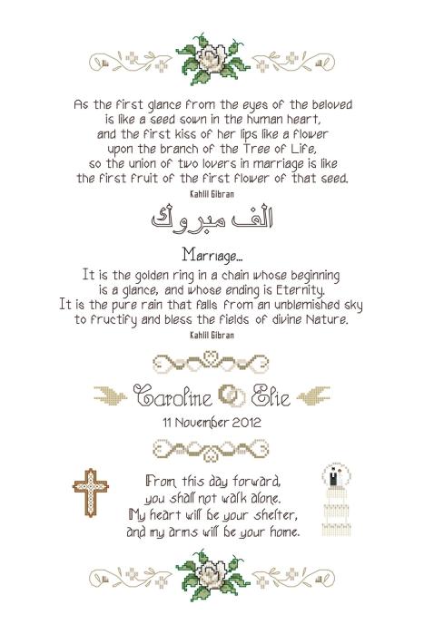 Elie's wedding sampler